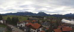 Archived image Webcam Hopfensee - View to Reutte-Hahnenkamm ski resort 09:00