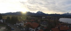 Archiv Foto Webcam Hopfensee - Blick Richtung Skigebiet Reutte-Hahnenkamm 07:00