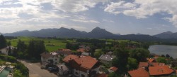 Archived image Webcam Hopfensee - View to Reutte-Hahnenkamm ski resort 09:00