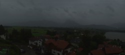 Archiv Foto Webcam Hopfensee - Blick Richtung Skigebiet Reutte-Hahnenkamm 19:00