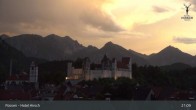 Archiv Foto Webcam Hohes Schloss in Füssen 02:00