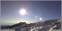 Archiv Foto Webcam Skigebiet Sella Nevea - Bovec Kanin - Blick nach Südwesten 13:00