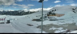Archived image Webcam Panoramic view from mountain hut Plantapatsch in Watles (Vinschgau Valley) 09:00