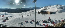 Archived image Webcam Panoramic view from mountain hut Plantapatsch in Watles (Vinschgau Valley) 13:00