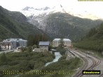 Archived image Webcam Furka Bergstrecke steam locomotive - Gletsch 17:00