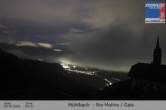 Archiv Foto Webcam Blick von Mühlbach auf Gais (Tauferer Ahrntal, South Tyrol) 03:00
