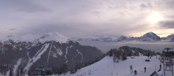 Archived image Webcam Panorama Ski Lake Louise 13:00