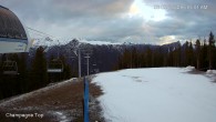 Archiv Foto Webcam Panorama Mountain: Mile 1 Express Lift 04:00