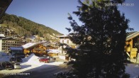 Archiv Foto Webcam Zentrum Les Gets - Blick zur Mont Chery Piste 13:00