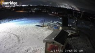 Archiv Foto Webcam Blick auf Porcupine Sunridge Ski Area 01:00