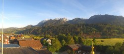 Archived image Webcam Panoramic view from hotel Herrschaftstaverne towards village Haus im Ennstal, Styria 05:00