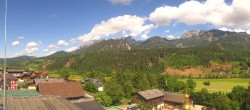 Archived image Webcam Panoramic view from hotel Herrschaftstaverne towards village Haus im Ennstal, Styria 09:00