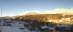 Archived image Webcam Panoramic view from hotel Herrschaftstaverne towards village Haus im Ennstal, Styria 09:00