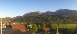 Archived image Webcam Panoramic view from hotel Herrschaftstaverne towards village Haus im Ennstal, Styria 05:00
