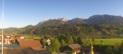 Archived image Webcam Panoramic view from hotel Herrschaftstaverne towards village Haus im Ennstal, Styria 06:00