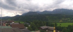 Archived image Webcam Panoramic view from hotel Herrschaftstaverne towards village Haus im Ennstal, Styria 15:00