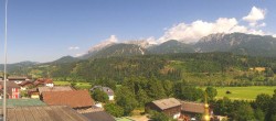 Archived image Webcam Panoramic view from hotel Herrschaftstaverne towards village Haus im Ennstal, Styria 09:00