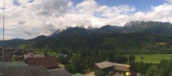 Archived image Webcam Panoramic view from hotel Herrschaftstaverne towards village Haus im Ennstal, Styria 13:00