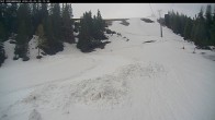 Archived image Webcam Riesneralm - Donnersbachwald: Slope 6er Schuss and chairlift Panorama 07:00