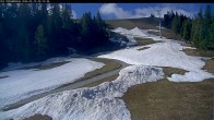 Archived image Webcam Riesneralm - Donnersbachwald: Slope 6er Schuss and chairlift Panorama 07:00