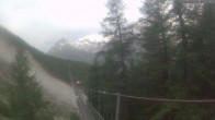 Archiv Foto Webcam Grächen: Blick auf Charles Kuonen Hängebrücke 05:00