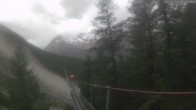 Archiv Foto Webcam Grächen: Blick auf Charles Kuonen Hängebrücke 13:00