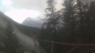 Archiv Foto Webcam Grächen: Blick auf Charles Kuonen Hängebrücke 19:00