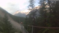 Archiv Foto Webcam Grächen: Blick auf Charles Kuonen Hängebrücke 06:00