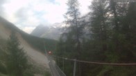Archiv Foto Webcam Grächen: Blick auf Charles Kuonen Hängebrücke 07:00