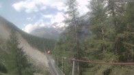 Archiv Foto Webcam Grächen: Blick auf Charles Kuonen Hängebrücke 09:00