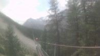 Archiv Foto Webcam Grächen: Blick auf Charles Kuonen Hängebrücke 13:00