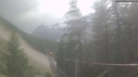 Archiv Foto Webcam Grächen: Blick auf Charles Kuonen Hängebrücke 15:00