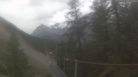 Archiv Foto Webcam Grächen: Blick auf Charles Kuonen Hängebrücke 19:00