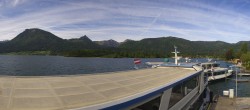 Archived image Webcam Wolfgangsee: jetty and rack railway station 07:00