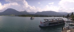 Archiv Foto Webcam Wolfgangsee: Schifffahrt Anlegesteg und Schafbergbahn 15:00