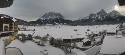 Archiv Foto Webcam Hotel Post Lermoos: Zugspitze 09:00