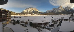 Archiv Foto Webcam Hotel Post Lermoos: Zugspitze 13:00