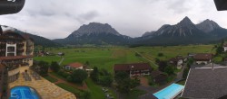 Archived image Webcam Zugspitze view - Hotel Post 13:00
