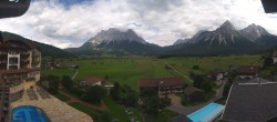 Archiv Foto Webcam Hotel Post Lermoos: Zugspitze 13:00