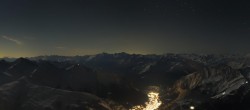 Archiv Foto Webcam Rundblick Pointe Helbronner (3462 m) 01:00