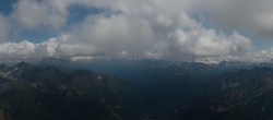 Archiv Foto Webcam Courmayeur: Rundblick Pointe Helbronner 13:00