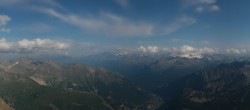 Archiv Foto Webcam Courmayeur: Rundblick Pointe Helbronner 17:00