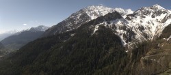 Archived image Webcam Panoramic view: Checrouit and Courmayeur 09:00