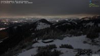 Archiv Foto Webcam Hochries Bergstation - Blick nach Nordosten 23:00