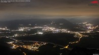 Archiv Foto Webcam Drehrestaurant Hoher Kasten - Blick ins Rheintal 23:00