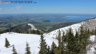 Archived image Webcam Kampenwand - View to the Chiemsee 13:00