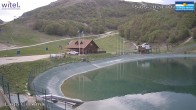 Archived image Webcam Campo Felice - base station chairlift Cisterna and Chalet del Lago, Italy 09:00