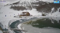 Archived image Webcam Campo Felice - base station chairlift Cisterna and Chalet del Lago, Italy 09:00