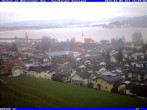 Archived image Webcam Obertrumer See - View to Seeham 13:00