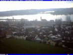 Archiv Foto Webcam Obertrumer See - Blick über Seeham 07:00